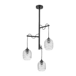 Lámpara de suspender FULU II - 3 luces E27 - Acabado negro