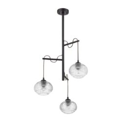 Lámpara de suspender DIADEM III - 3 luces E27 - Acabado negro