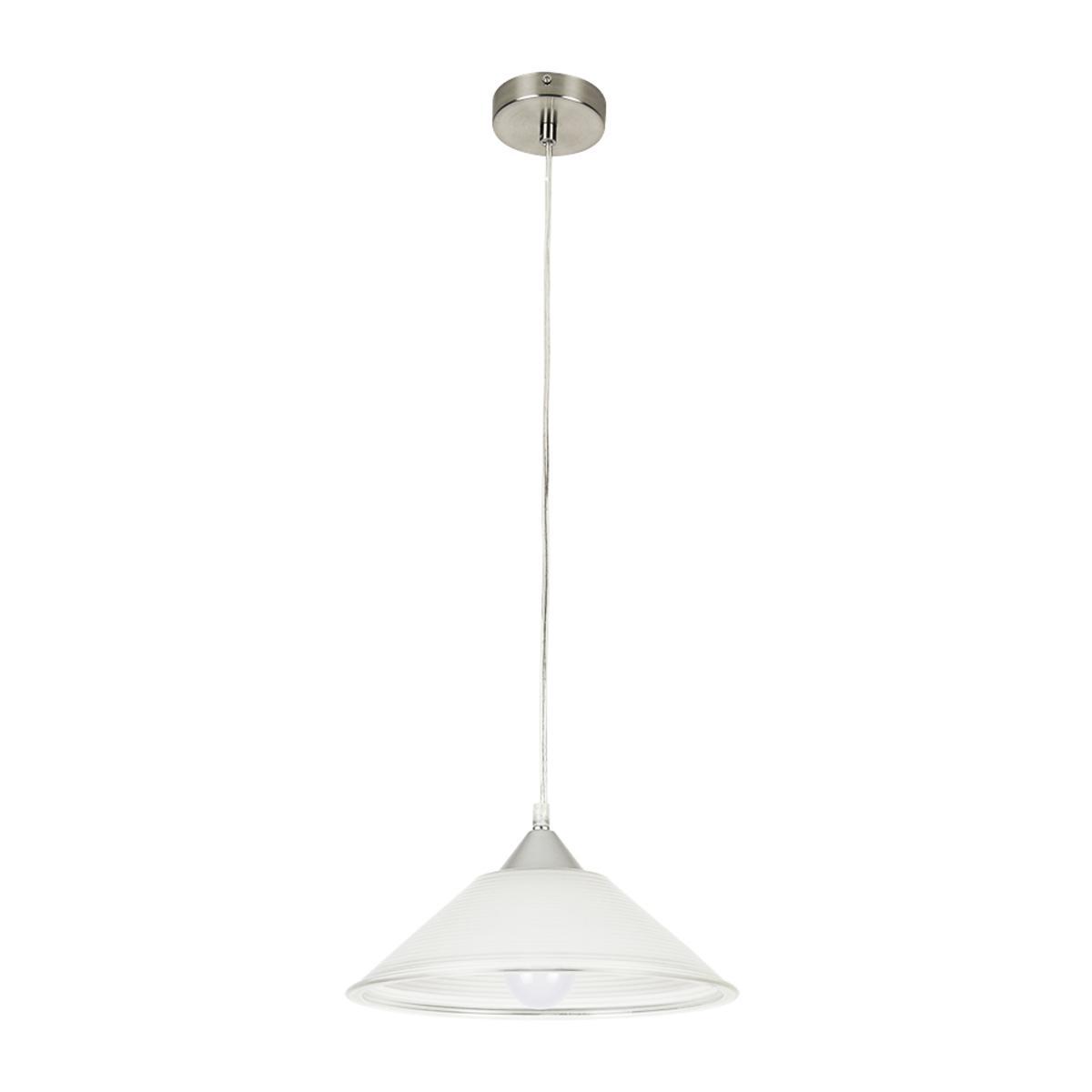 Lámpara de suspender BAMIRA - 1 luz E27 - Acabado cristal opalino