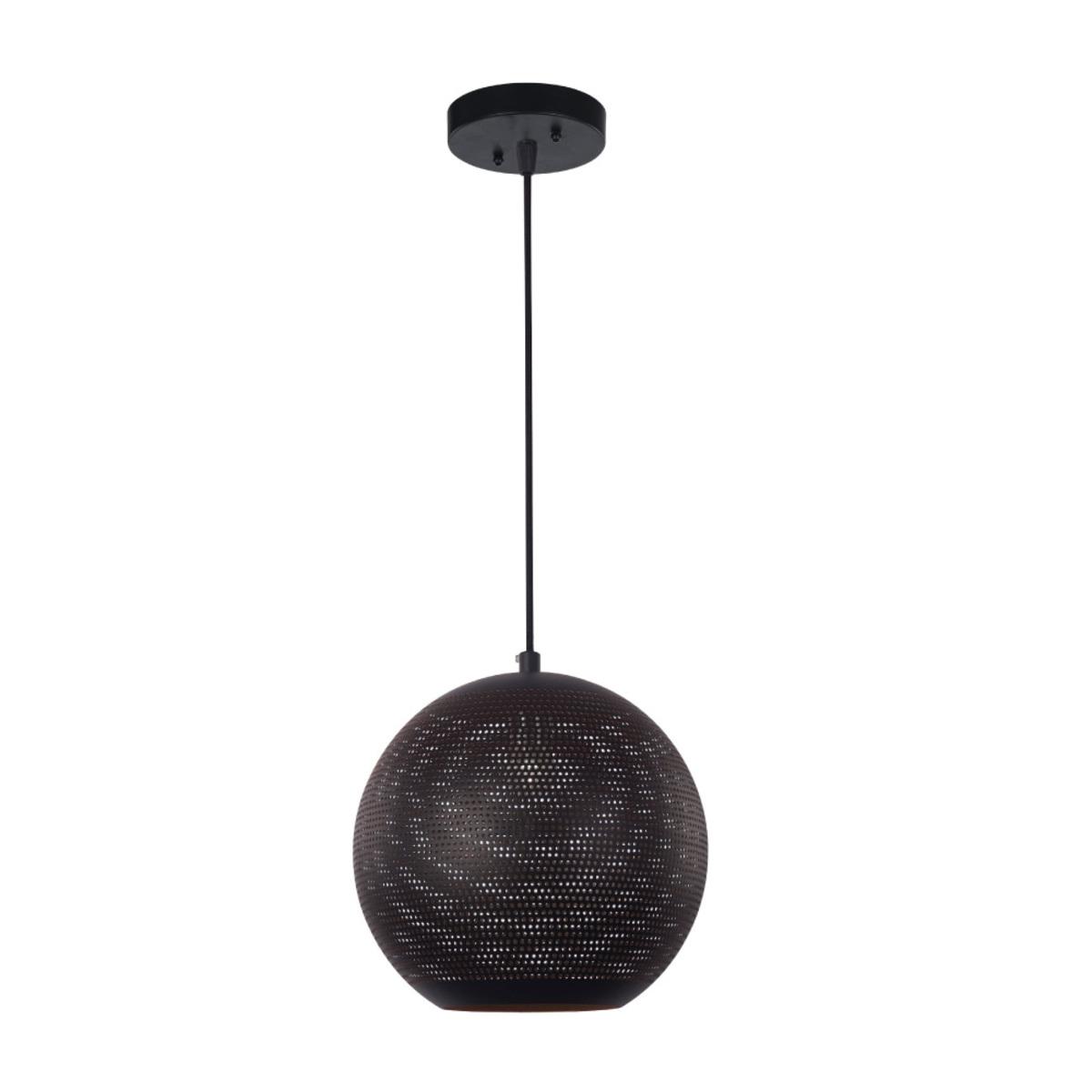 Lámpara de suspender RIGIL - 1 luz E27 - Acabado negro