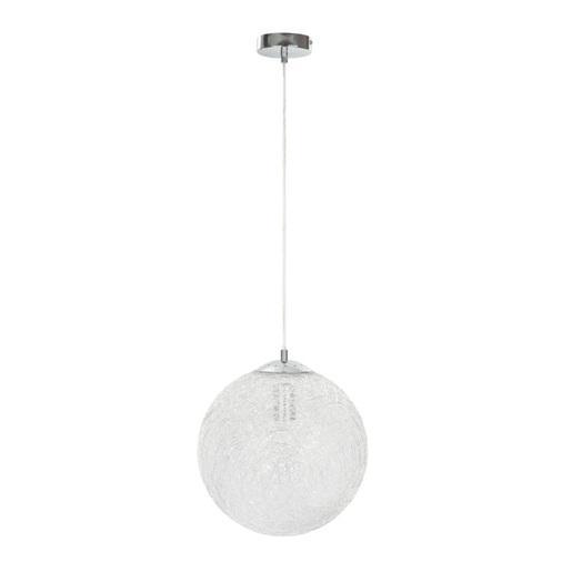 Lámpara de suspender BASTIA - 1 luz E27 - Acabado aluminio