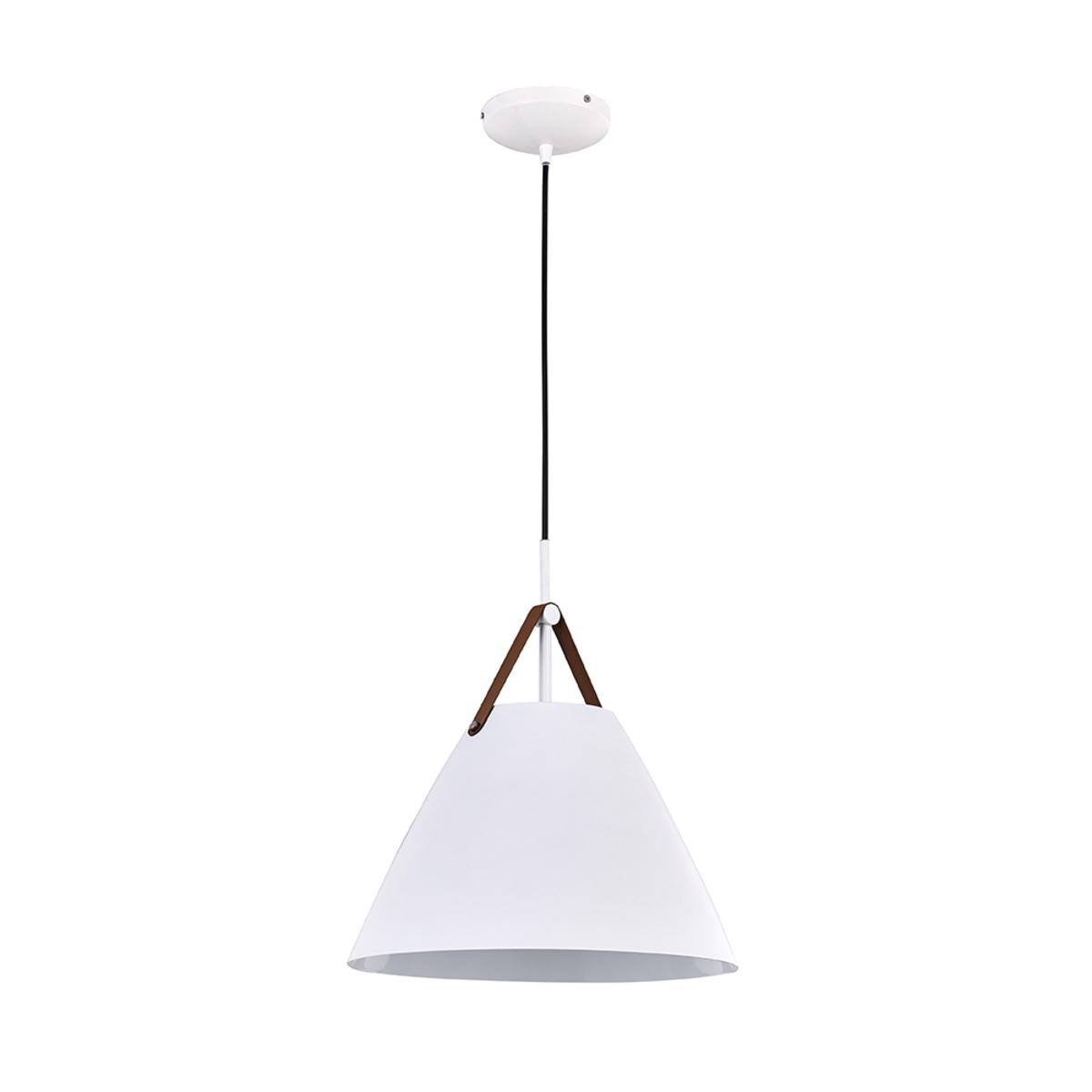 Lámpara de suspender RASALAS - 1 luz E27 - Acabado blanco