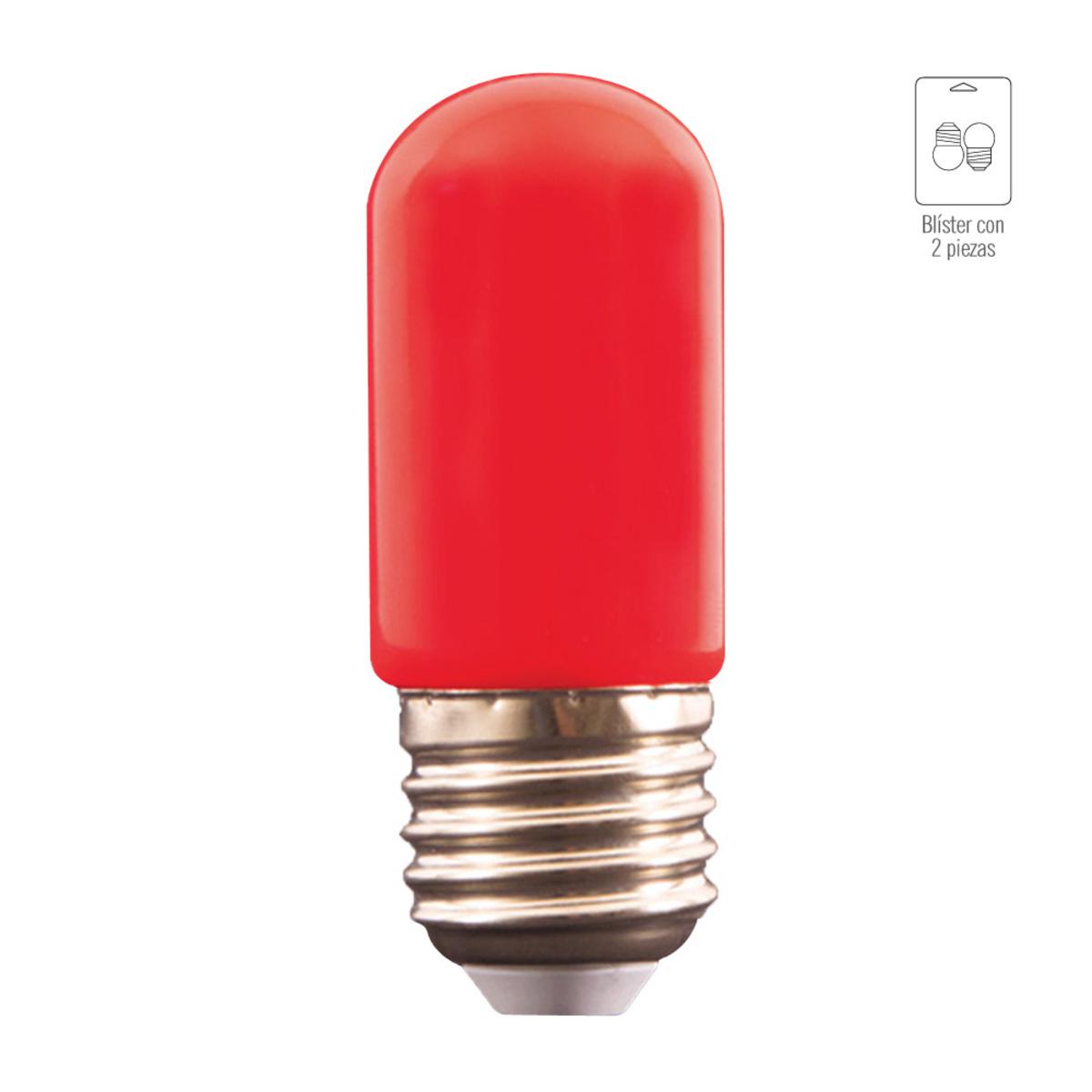 Bombillo LED T30 - 1W - Rojo