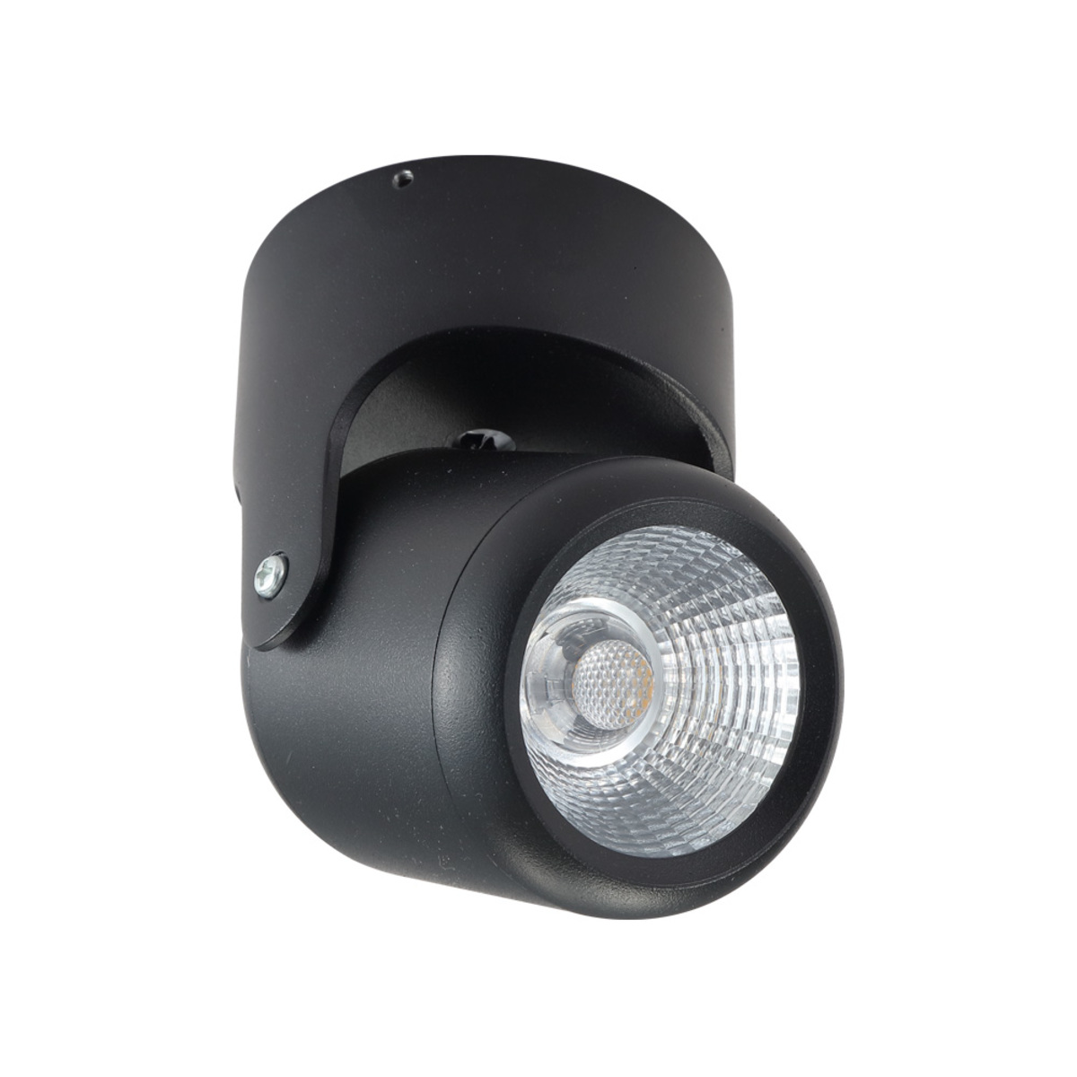 Reflector de sobreponer dirigible LED - 10W - Acabado negro - Luz cálida