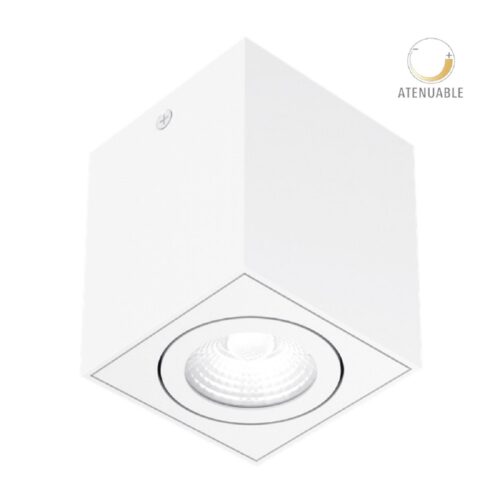 Cubo de sobreponer LED - 20W - Acabado blanco - Luz cálida
