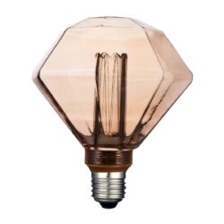Bombilla LED vintage forma diamante  - Dimeable - 3W - Luz ámbar