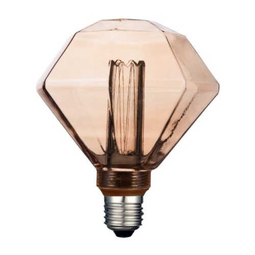Bombilla LED vintage forma diamante  - Dimeable - 3W - Luz ámbar