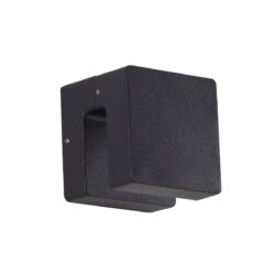 Lámpara de pared exterior - LED Integrado - 6W - Luz cálida - Acabado negro