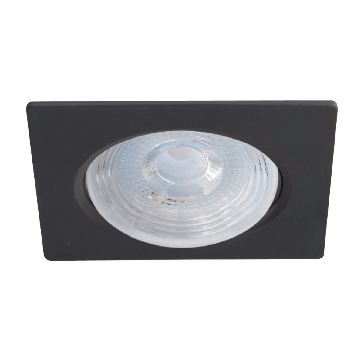 Ojo de buey empotrable LED - 7W - Acabado negro - Luz cálida