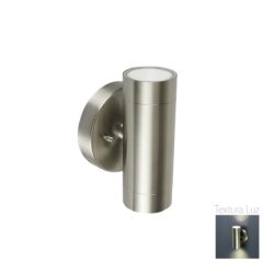 Lámpara de pared exterior - LED Integrado - 9W - Luz cálida - Acabado satinado