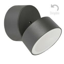 Lámpara de pared exterior - LED Integrado - 10W - Luz cálida - Acabado gris