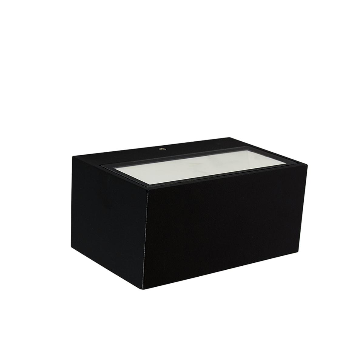 Lámpara de pared exterior - LED Integrado - 9W - Luz templada - Acabado negro