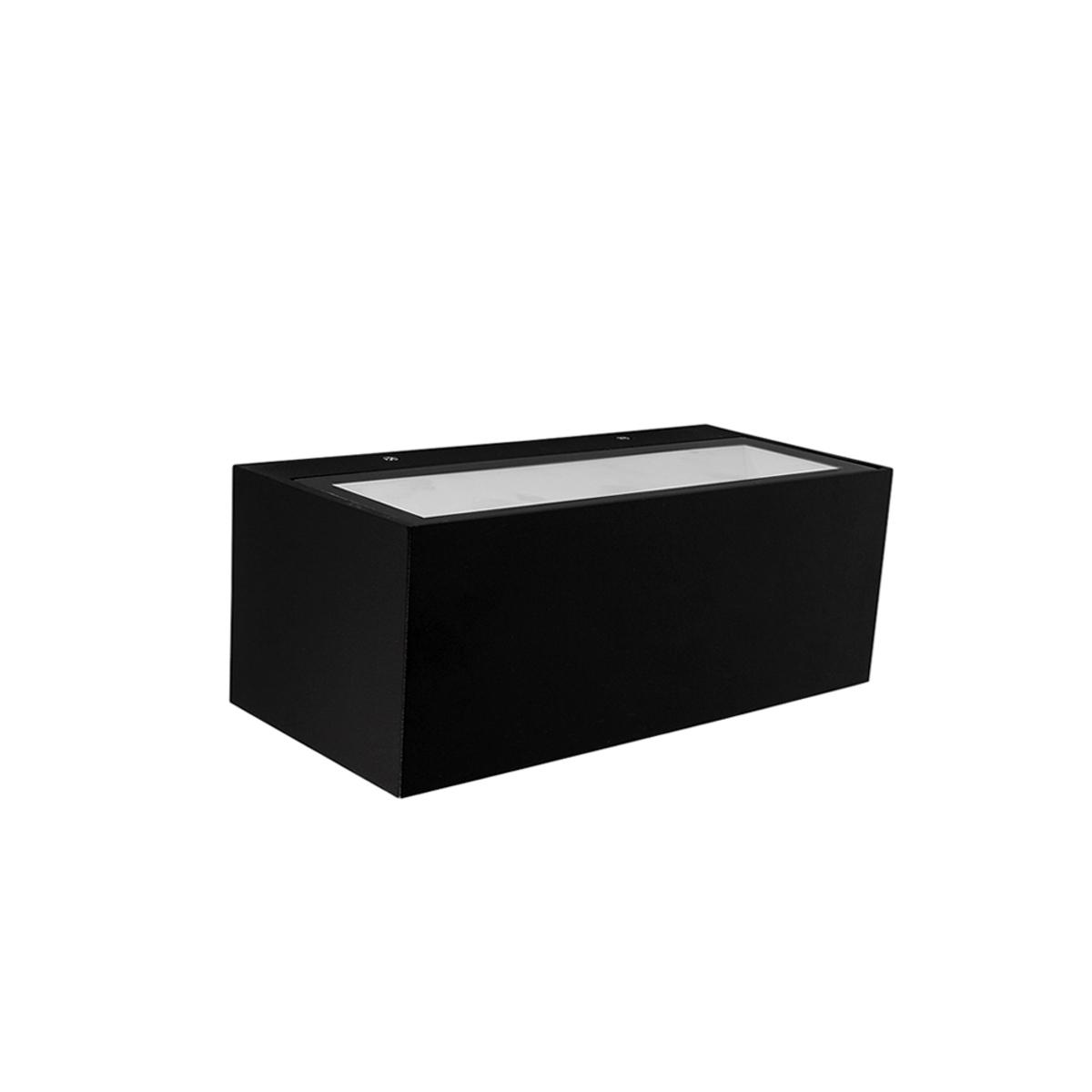 Lámpara de pared exterior - LED Integrado - 20W - Luz templada - Acabado negro