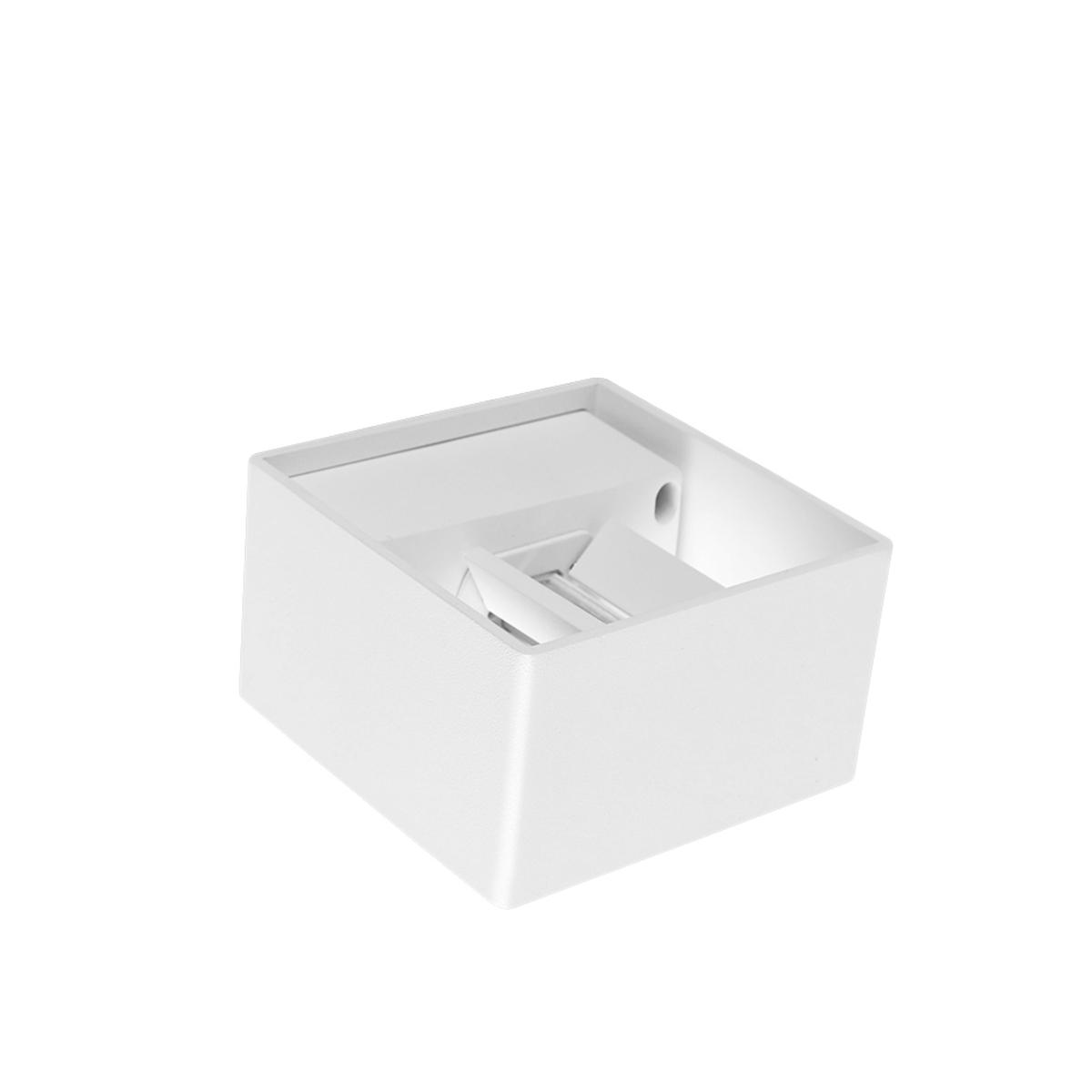 Lámpara de pared exterior - LED Integrado - 7.5W - Luz cálida - Acabado blanco