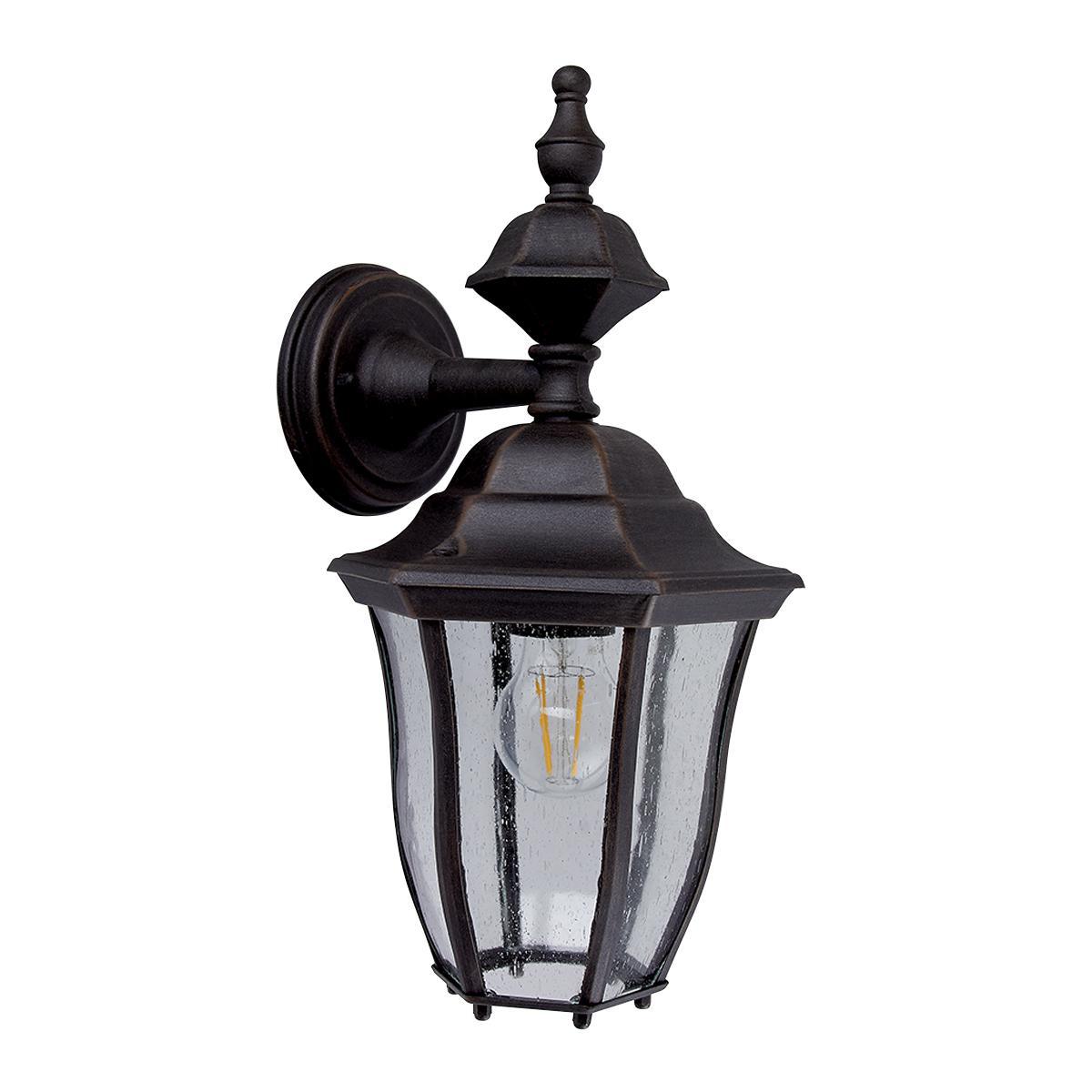Farol de pared - Para 1 luz E27 - Acabado bronce antiguo