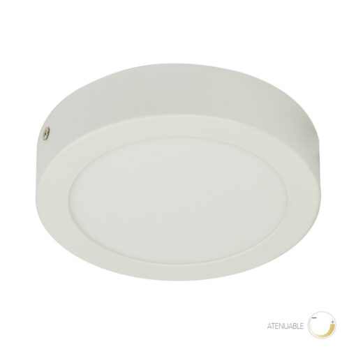 Plafón LED de sobreponer - 12W - Acabado blanco - Luz templada