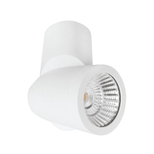 Cilindro de sobreponer LED dirigible - 6.5W - Acabado blanco - Luz cálida