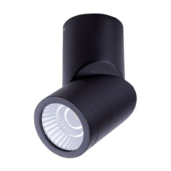 Cilindro de sobreponer LED dirigible - 6.5W - Acabado negro - Luz cálida