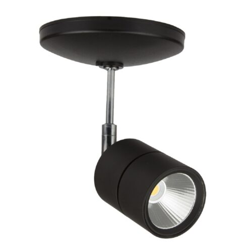Reflector de sobreponer dirigible LED - 12W - Acabado negro - Luz cálida