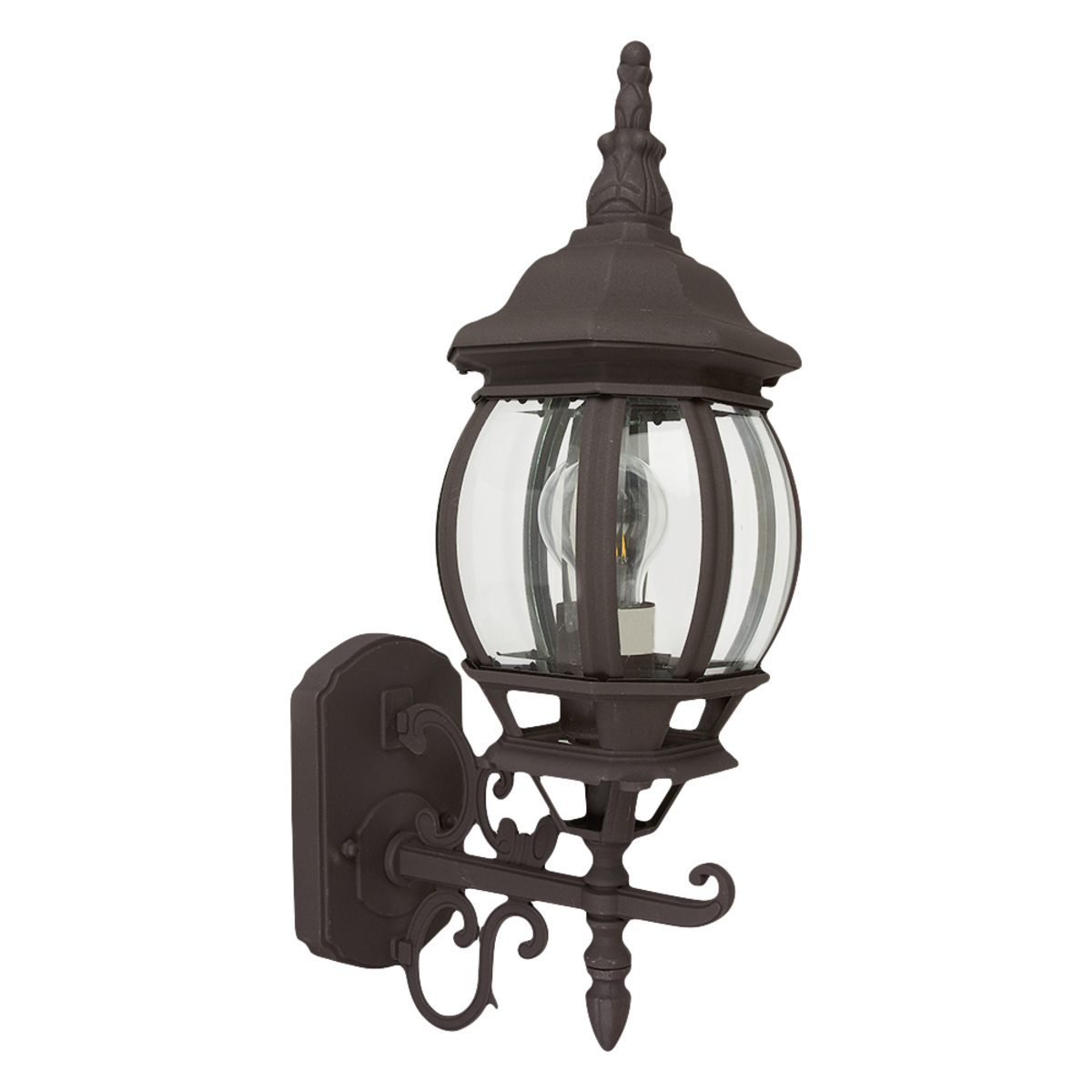 Farol de pared - Para Para 1 luz E27 - Acabado café