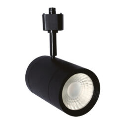 Lámpara de riel con LED integrado - 22W - Acabado negro - Luz cálida