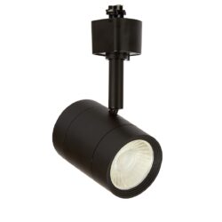 Lámpara de riel con LED integrado - 7.5W - Acabado negro - Luz cálida
