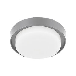 Plafón LED de sobreponer - 15W - Acabado gris - Luz fría