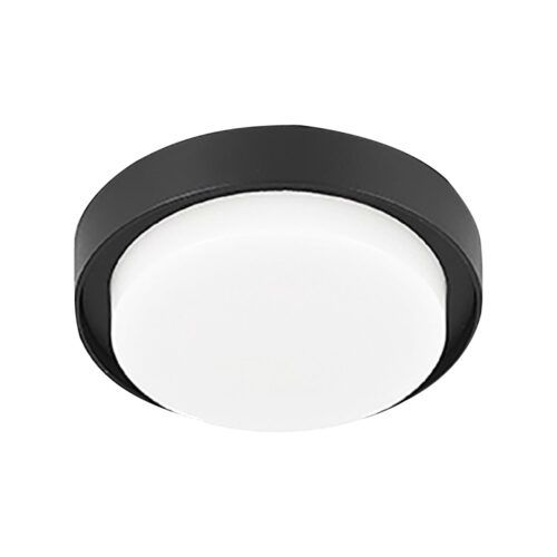 Plafón LED de sobreponer - 15W - Acabado negro - Luz fría
