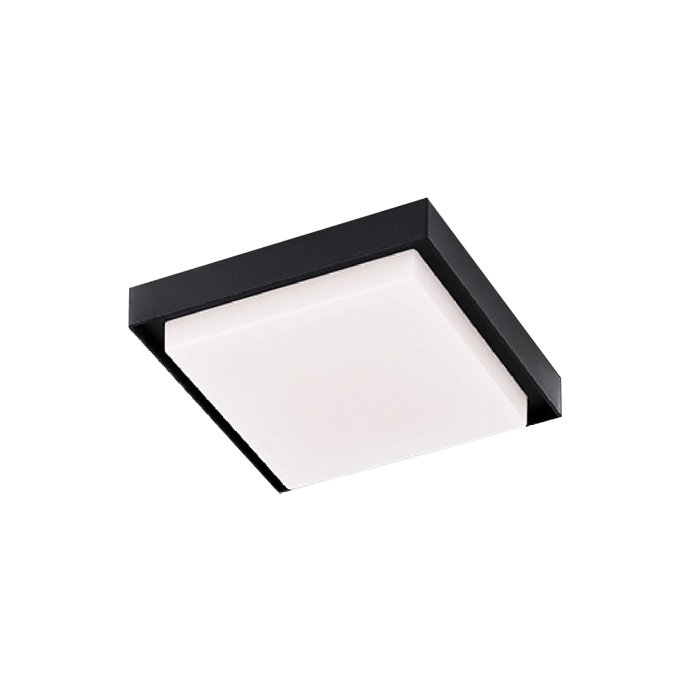 Plafón LED de sobreponer - 24W - Acabado negro - Luz cálida
