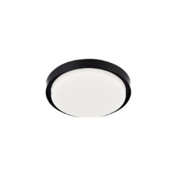 Plafón LED de sobreponer - 24W - Acabado negro - Luz cálida