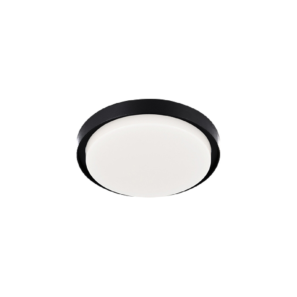 Plafón LED de sobreponer - 24W - Acabado negro - Luz cálida