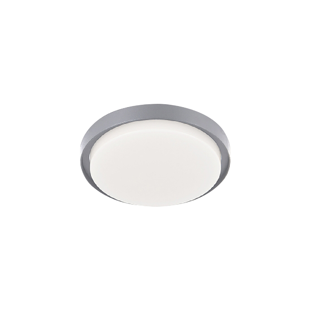 Plafón LED de sobreponer - 24W - Acabado gris - Luz fría