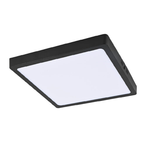Plafón LED de sobreponer - 24W - Acabado negro - Luz fría