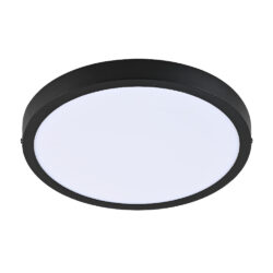 Plafón LED de sobreponer - 24W - Acabado negro - Luz cálida