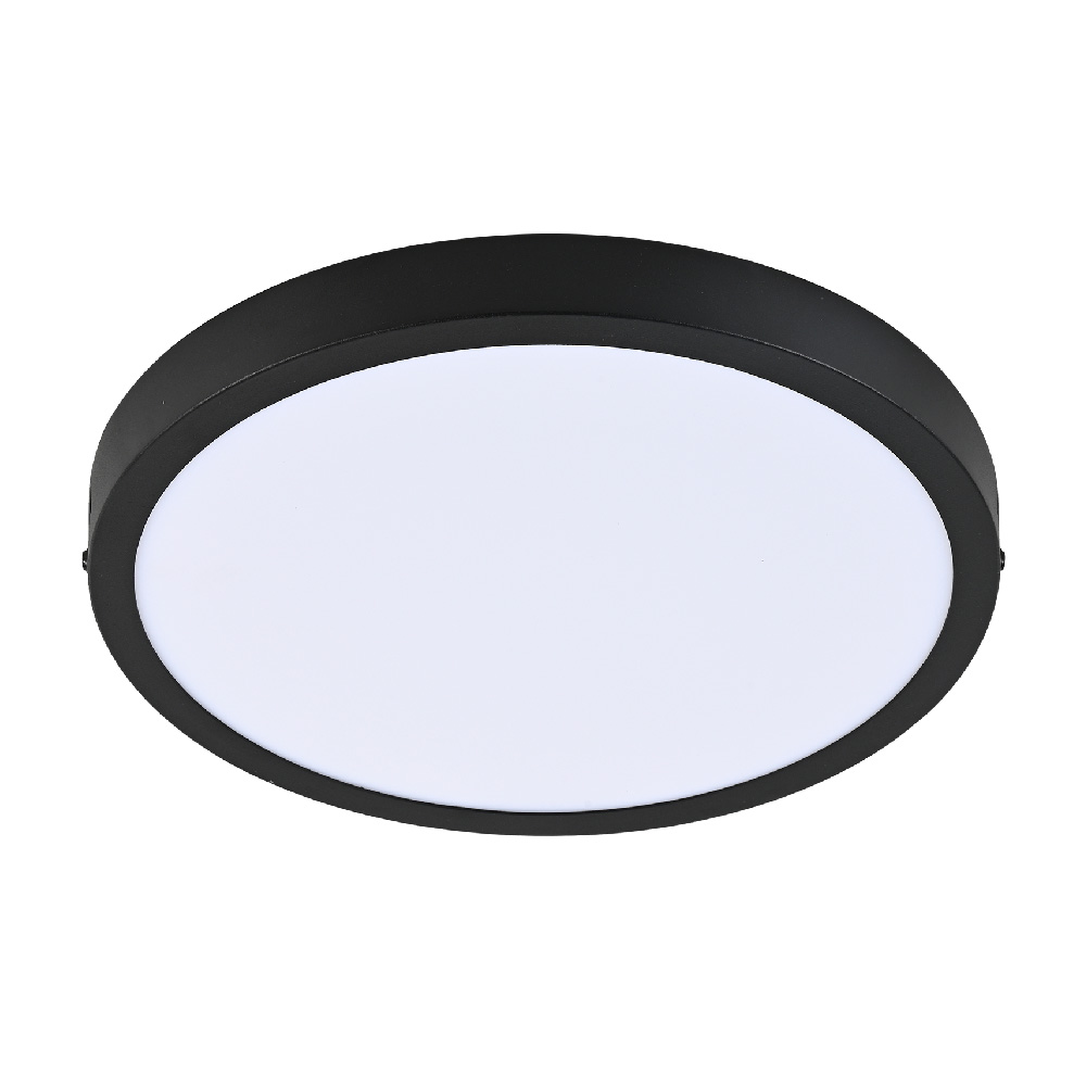 Plafón LED de sobreponer - 24W - Acabado negro - Luz fría