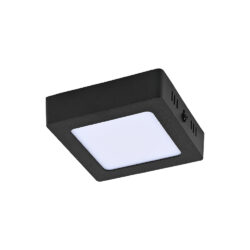 Plafón LED de sobreponer - 6W - Acabado negro - Luz fría