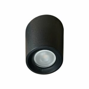 Lámpara cilindro de sobreponer - interior/exterior – para 1 lámpara GU10 – Acabado negro