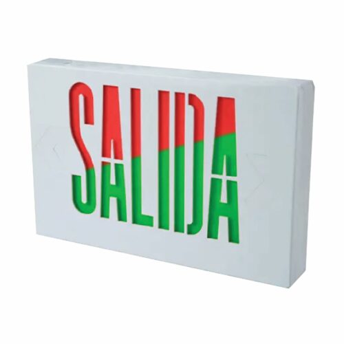 Rótulo de Salida colores rojo/verde - LED integrado