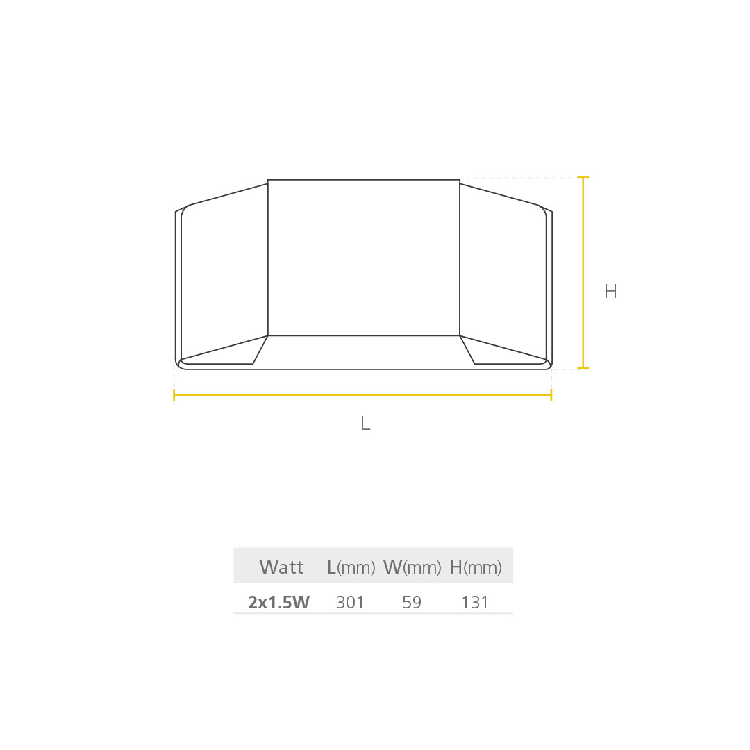 Lámpara de emergencia - LED integrado - 2x1.5W - Cabezas dirigibles 2 Lámpara de emergencia - LED integrado - 2x1.5W - Cabezas dirigibles - Imagen 2