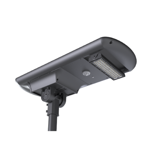 Lámpara solar en poste - LED integrado – 50W – Luz fría
