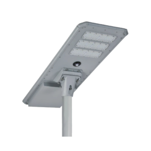 Lámpara solar en poste - LED integrado - 60W - Luz fría