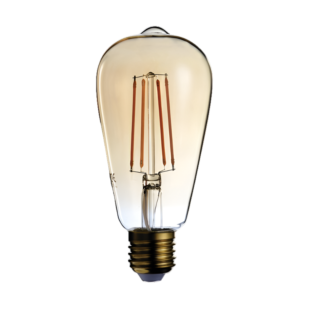 Bombilla LED ST de filamento - Dimeable - 5.5W - luz ámbar