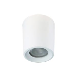 Lámpara cilindro de sobreponer - interior/exterior – para 1 lámpara GU10 – Acabado blanco