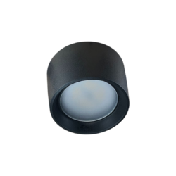 Lámpara cilindro de sobreponer - interior/exterior – Con 1 luz GX53 – Acabado negro