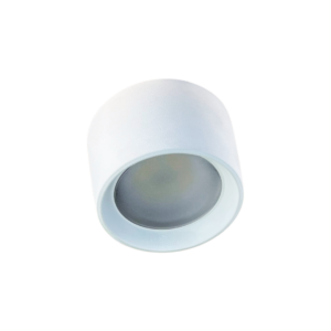 Lámpara cilindro de sobreponer - interior/exterior – Con 1 luz GX53 – Acabado blanco