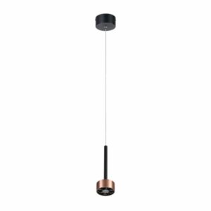 Lámpara de suspender ZAVI I - 9W - Acabado negro/café - Luz cálida