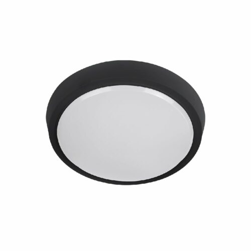 Plafón LED de sobreponer - 10W - Acabado negro - Luz cálida