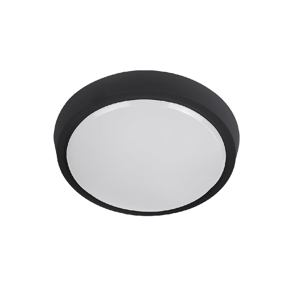 Plafón LED de sobreponer - 10W - Acabado negro - Luz cálida