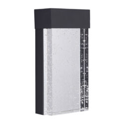 Lámpara de pared exterior - LED integrado - 12W - Luz cálida - Acabado negro