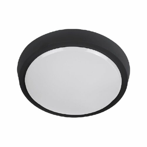 Plafón LED de sobreponer - 15W - Acabado negro - Luz fría